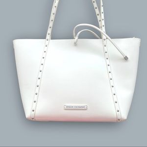 Armani Exchange tote white bag